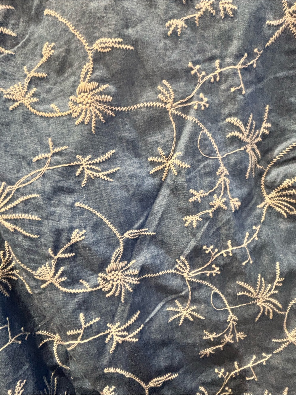 TRUTH Blue Puff-Sleeve Embroidered Blouse - Picture 2 of 6